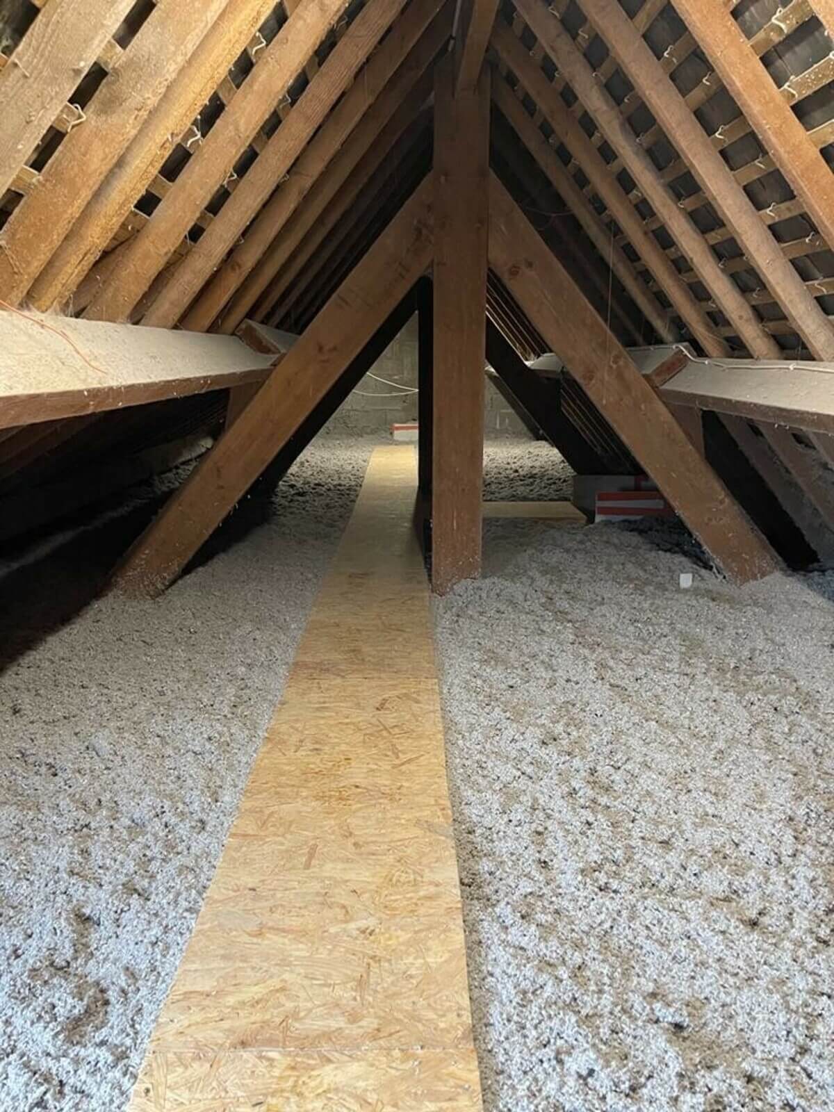 Chantier d'isolation terminé