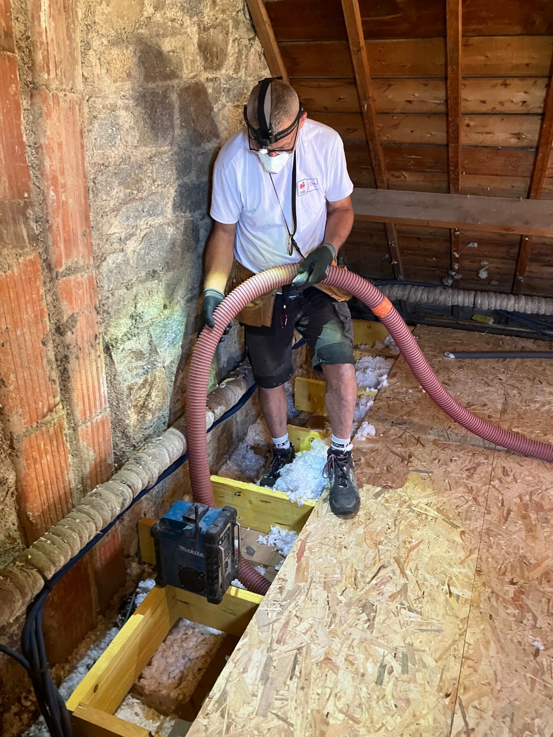 Aperçu d'un chantier d'isolation des combles
